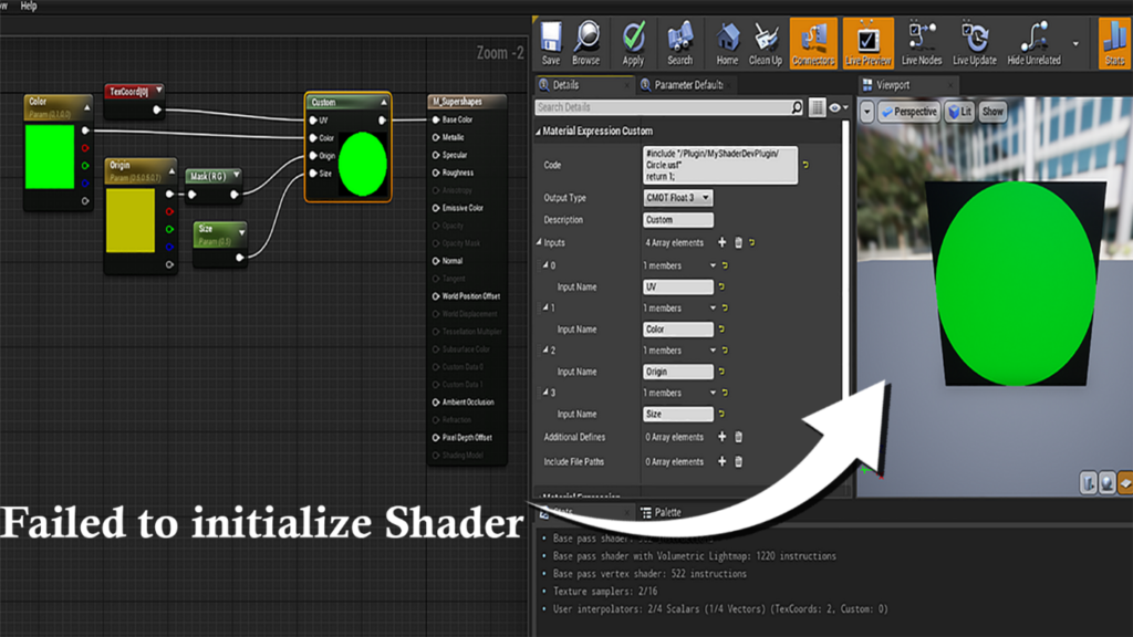 Unreal Engine "Failed to Initialize ShaderCodeLibrary" Error: Fixing It and Converting Unity's DrawMesh() to UE4